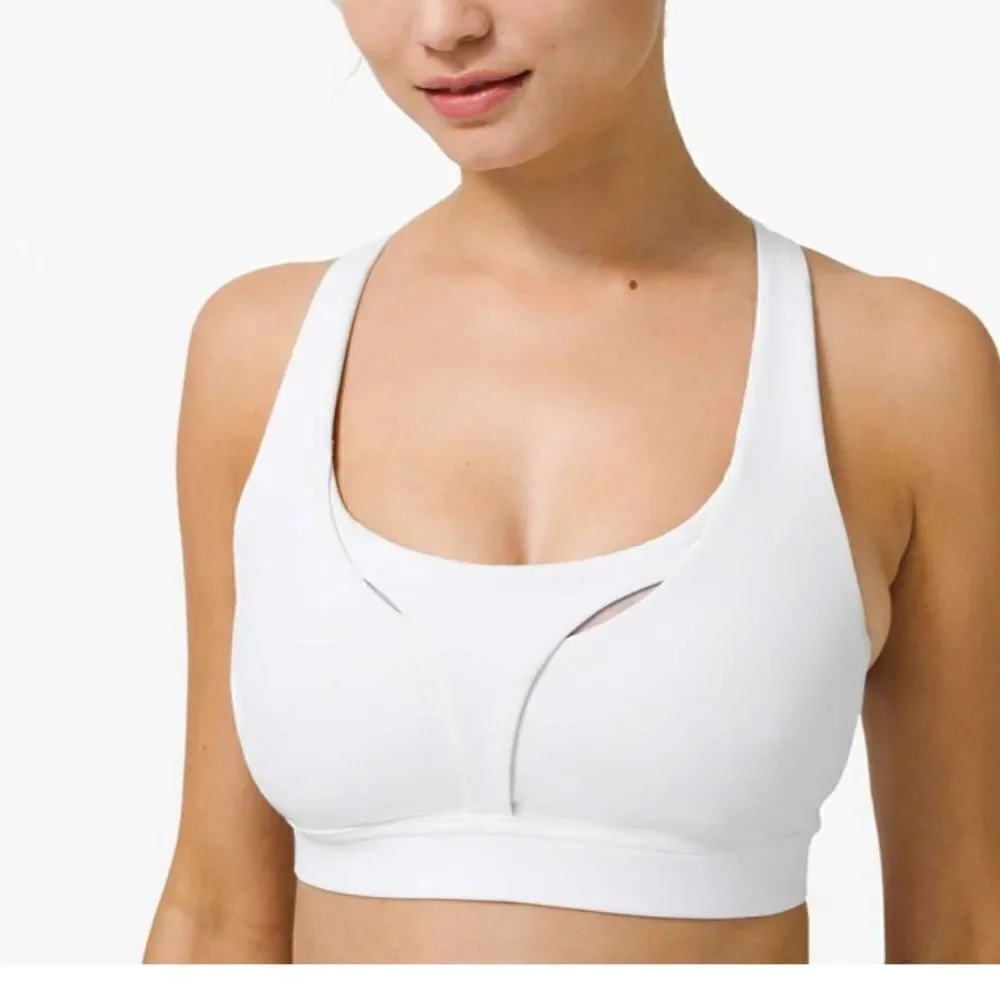 Lululemon white Stash it All bra 8 C/D